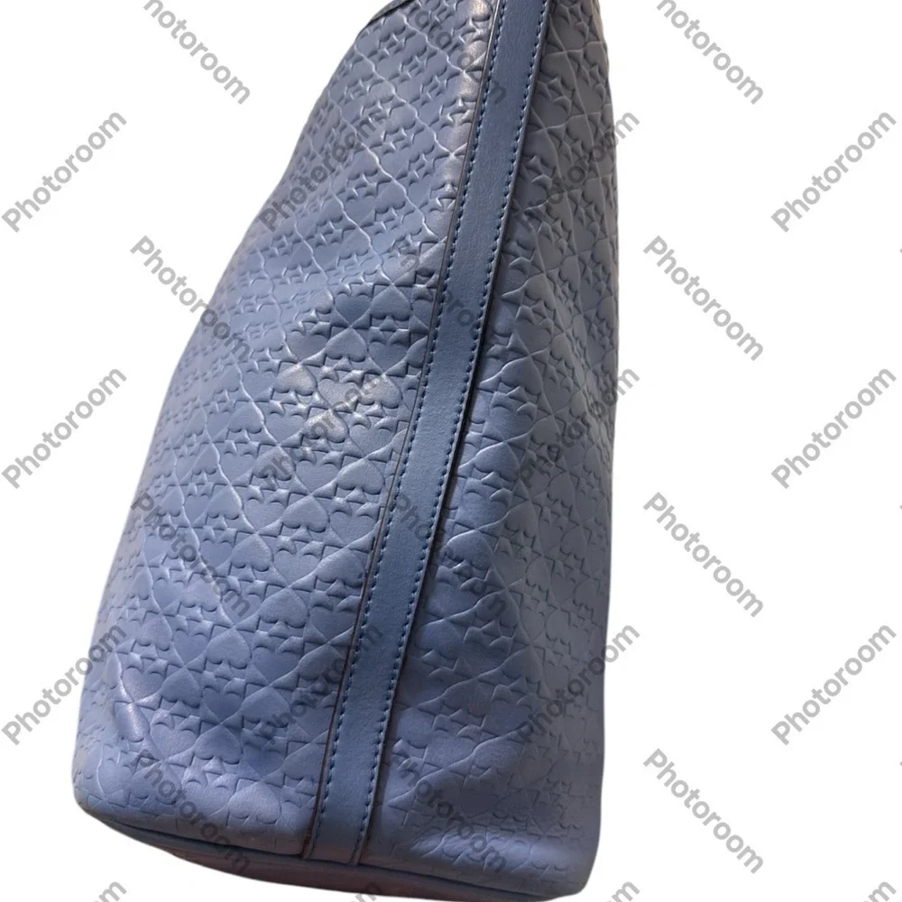 KATE SPADE PENN PLACE EMBOSSED MARGARETA TOTE BLUE COLOR
